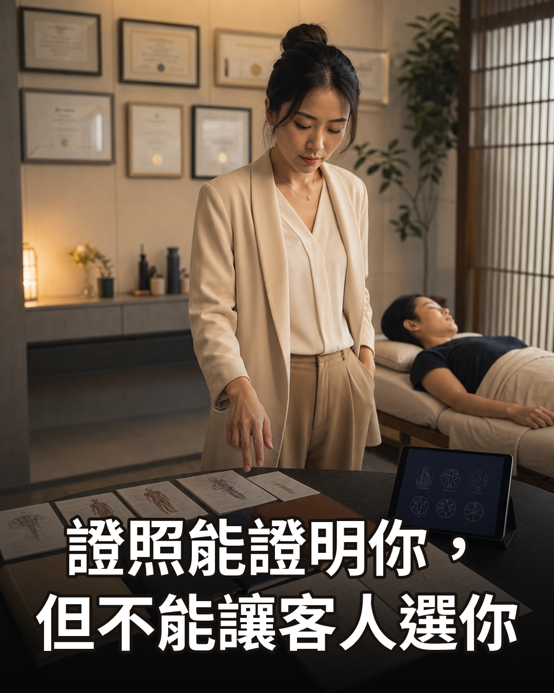 證照能證明你，但不能讓客人選你